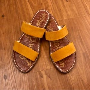 Sam Edelman Yellow Suede Gala Sandals